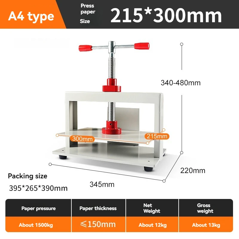 

New Manual A4 Flattening Machine, Financial Book Block and Cardboard Binding Voucher Paper Pressing Machine