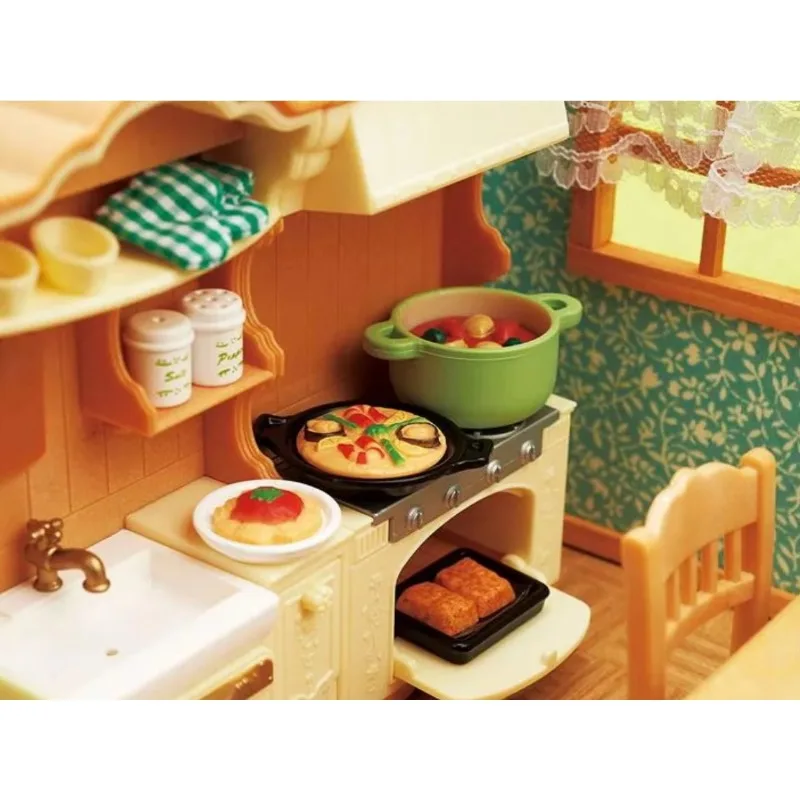 Sysyvanianファミリー食器セット、ファミリーフードシミュレーションセット、プレイハウスおもちゃ、オリジナルアクセサリー、一緒に購入