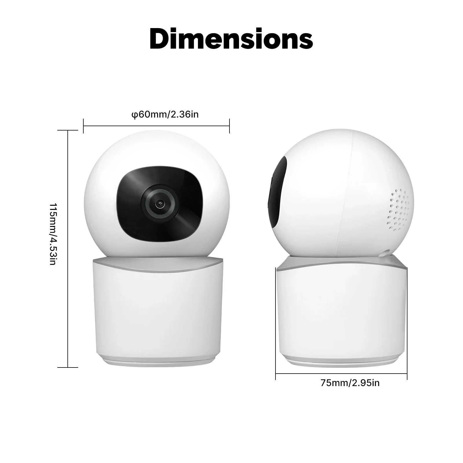 MOES-cámara de seguridad inteligente Tuya WiFi para interiores, videocámara Pan/de 3MP Tilt, HD, visión nocturna infrarroja, seguimiento de