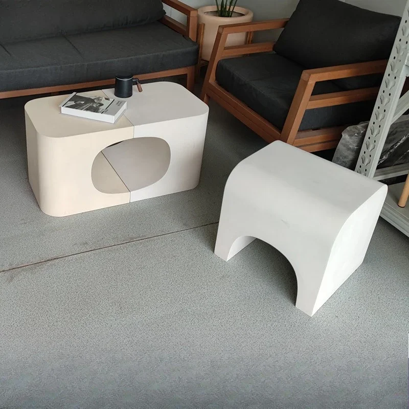 

Creative special-shaped combination side table, stool, minimalist style cafe table, Nordic coffee table, living room casual