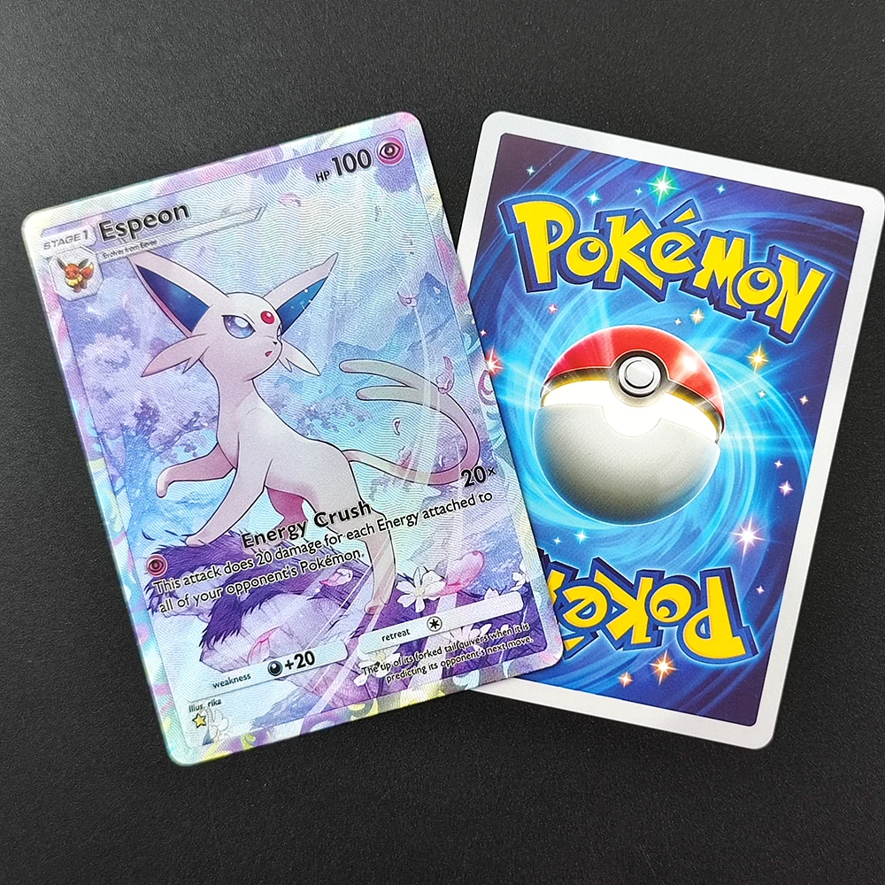 DIY Pocket Englisch Eevee Vaporeon Flareon Umbreon Espeon Leafeon Glaceon Sylveon Jolteon Spielkarten-Sammlung Spielzeug – Detail 4