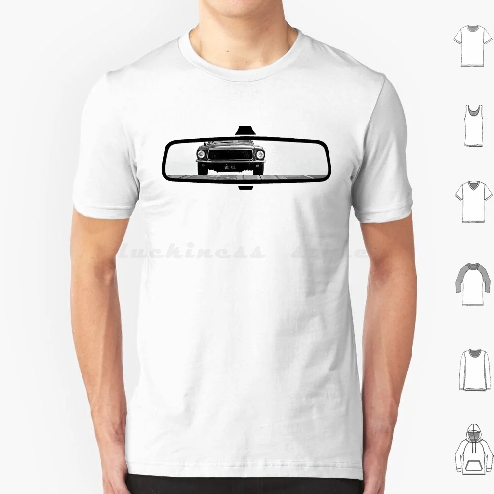 Bullit Rear Mirror T Shirt Big Size 100% Cotton Bullitt Classic Movies American Muscle