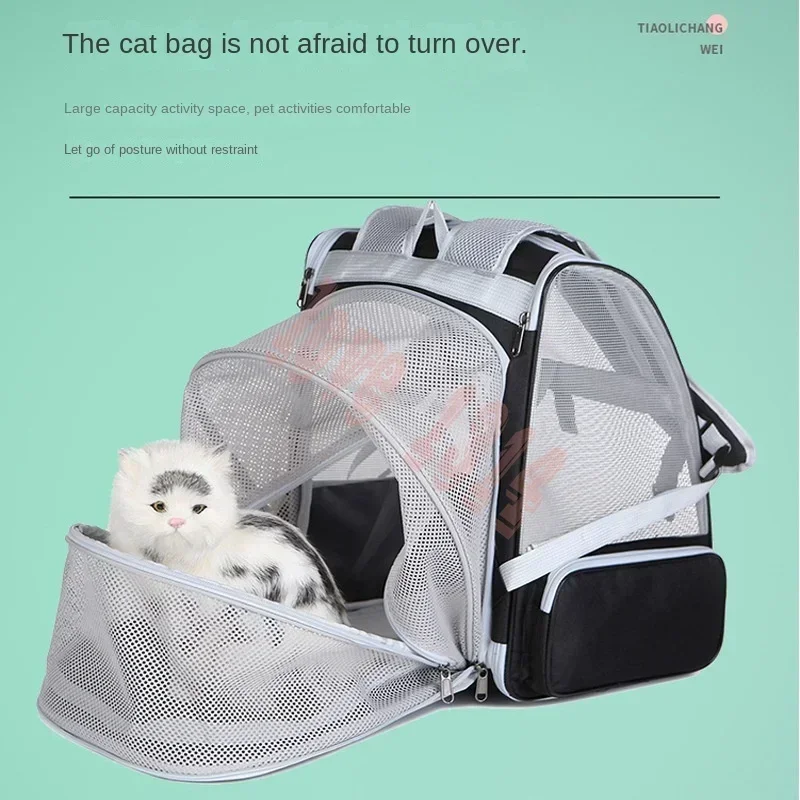 Double Shoulder Cat Bag Delivery, Simple Travel, Large-capacity Cat Bag Wholesale