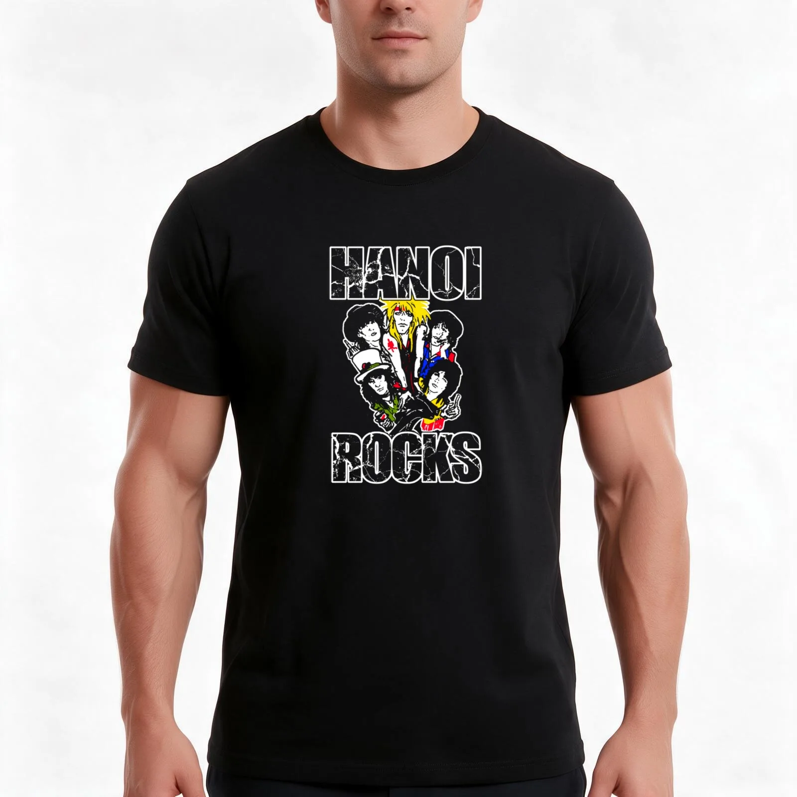 Hanoi Rocks T-Shirt Summer Casual Cotton Tee Oversized Streetwear Tops Vintage Graphic Print Loose Fit Short Sleeve