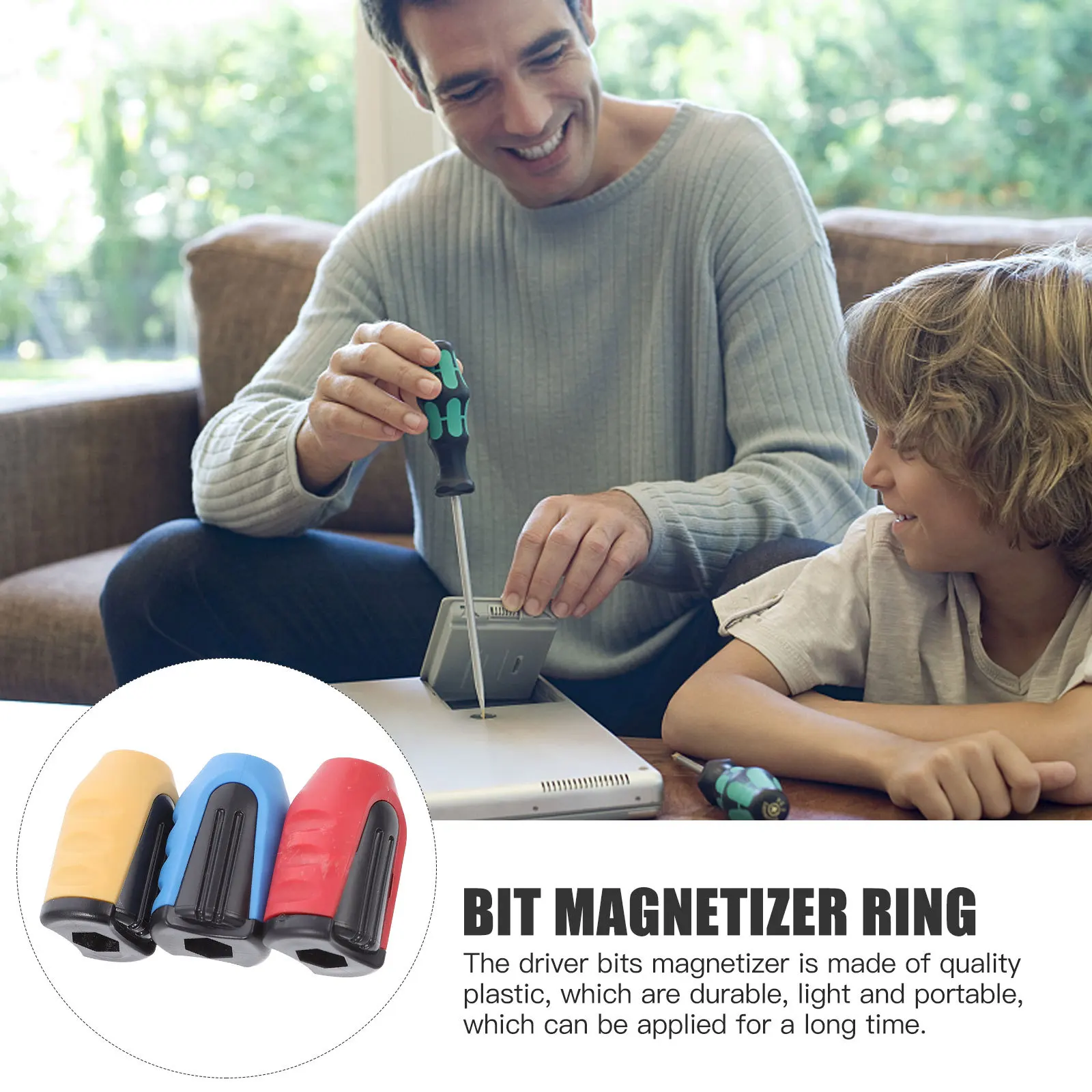 

3Pcs Bit Magnetizer Ring Premium Magnetic Driver Catcher Holder Efficient Screw Fixing Tool Bits Holder Ring Bit Magnetizer