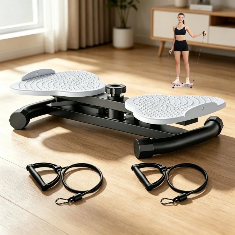 Multifunctional Waist‑Twisting Exercise Machine with Resistance Bands, Home Split‑Type Twist Board Fitness Equipment, Leg Hip Waist Trainer for Body Shaping, Indoor Slim Workout