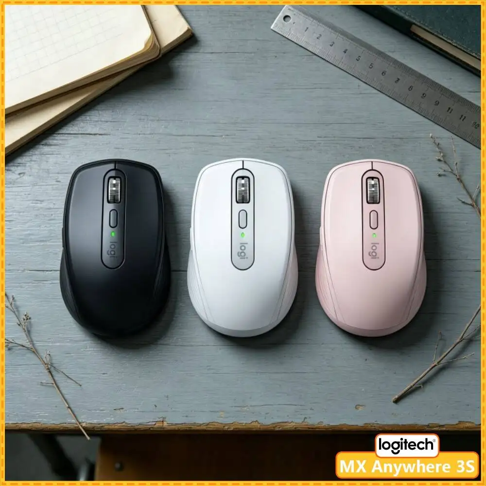 High-Performance MX Anywhere 3S - 8000 DPI Darkfield, USB-C Quick Charge, Hyper-Scroll, Great for Multi-Device Camera Office