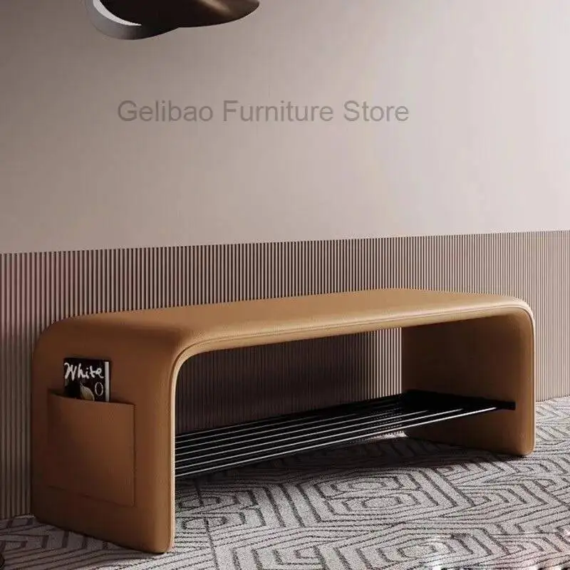 

The Home Simple Door, Shoe-changing Stool for Entrance, Porch Shoe Cabinet, Light Luxury, High-end Long Stool, Bedside Chair