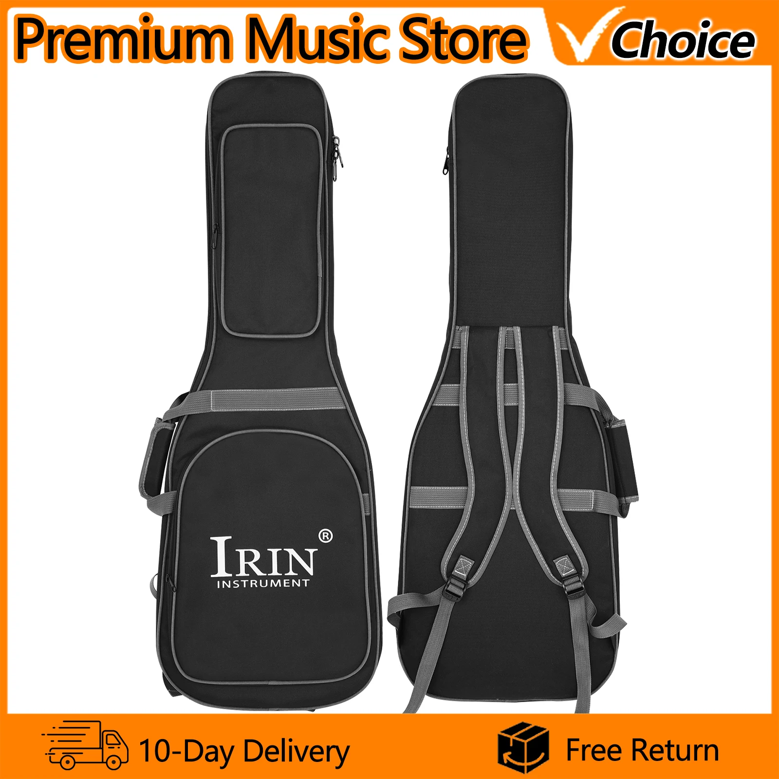 

IRIN сумка для электрогитары Gig Case 10 мм/20 мм утолщенная водонепроницаемая сумка из ткани Оксфорд рюкзак для хранения гитарных музыкальных инструментов