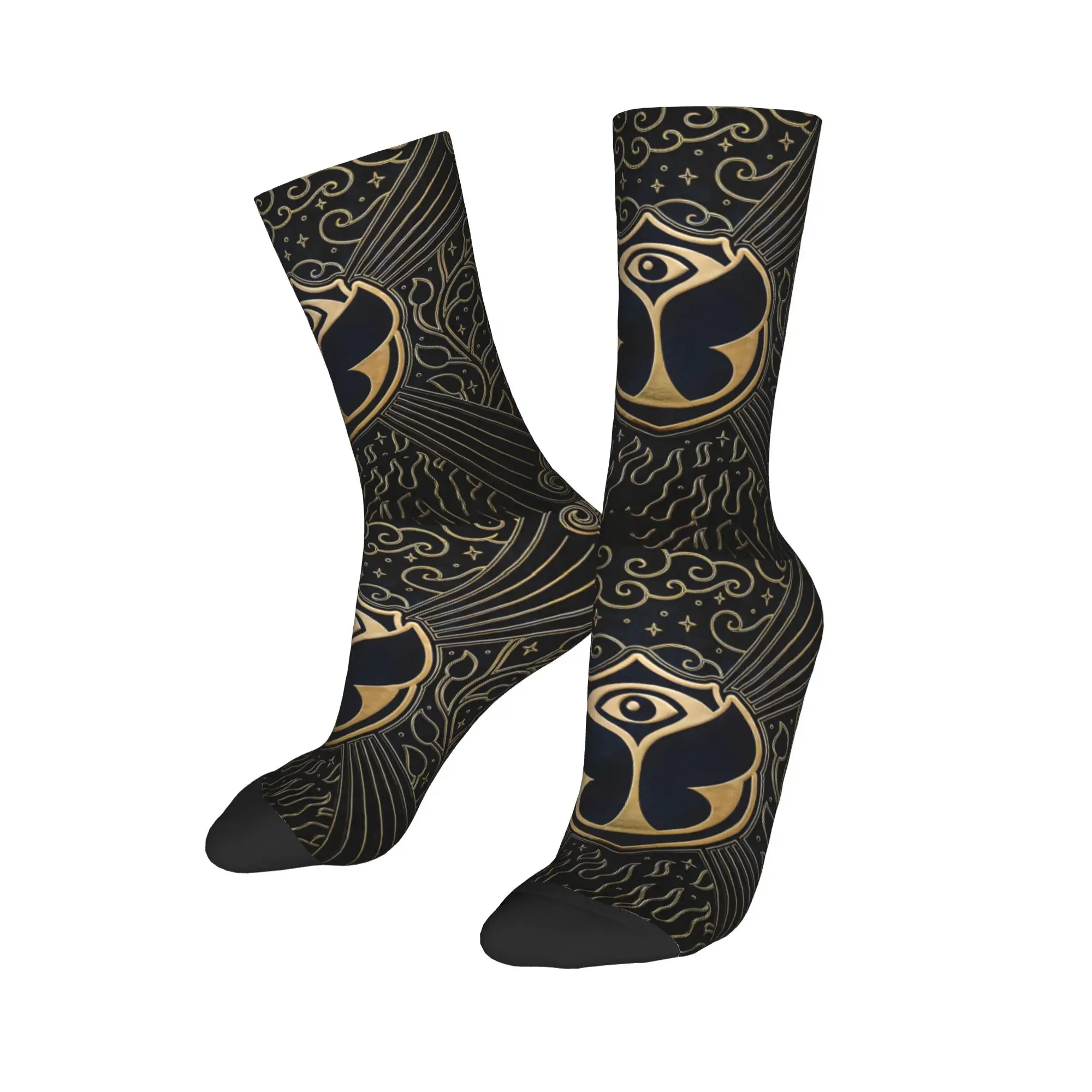 Custom Tomorrowland Metalic Men Women Crew Socks Unisex Funny Electronic Dance Spring Summer Autumn Winter Dress Socks