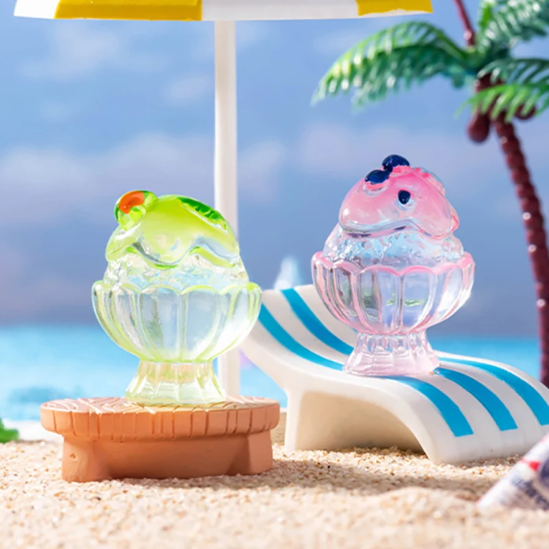 Mini Fruit Smoothie Desktop Ornaments Micro Landscape Model Home Garden Decor Toy