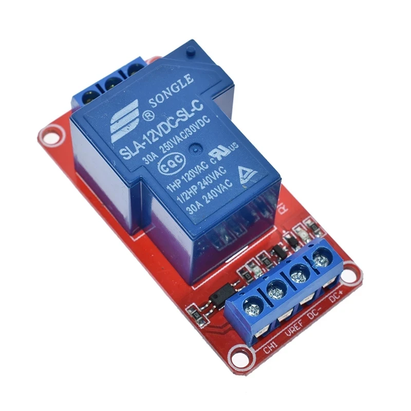 12V 5V 30A Two-way isolation relay module High/low level trigger 12V/5V 30A 1-Channel Relay Module+Electronic With Optocoupler