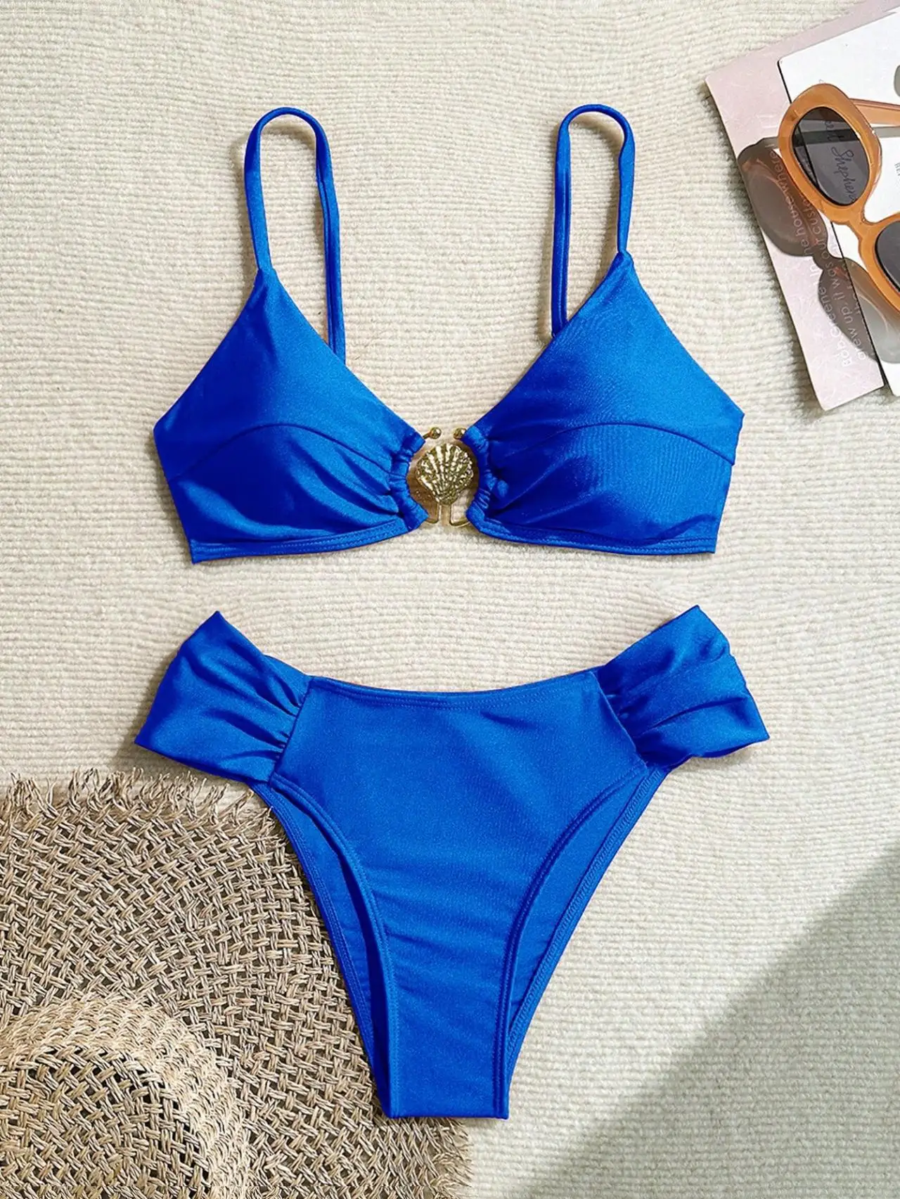 

2026 New Sexy Solid Bikini Set Women Swimwear High Waist Swimsuit Women's Bathing Suit biquinis Beachwear