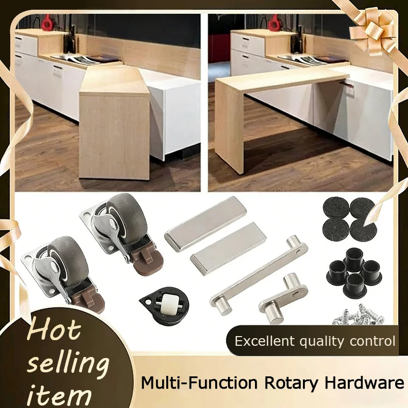 Heavy Duty 90-Degree Rotating Table Hardware Folding Desk Mechanism For Office Study Dining Multifunctional Furniture Connector