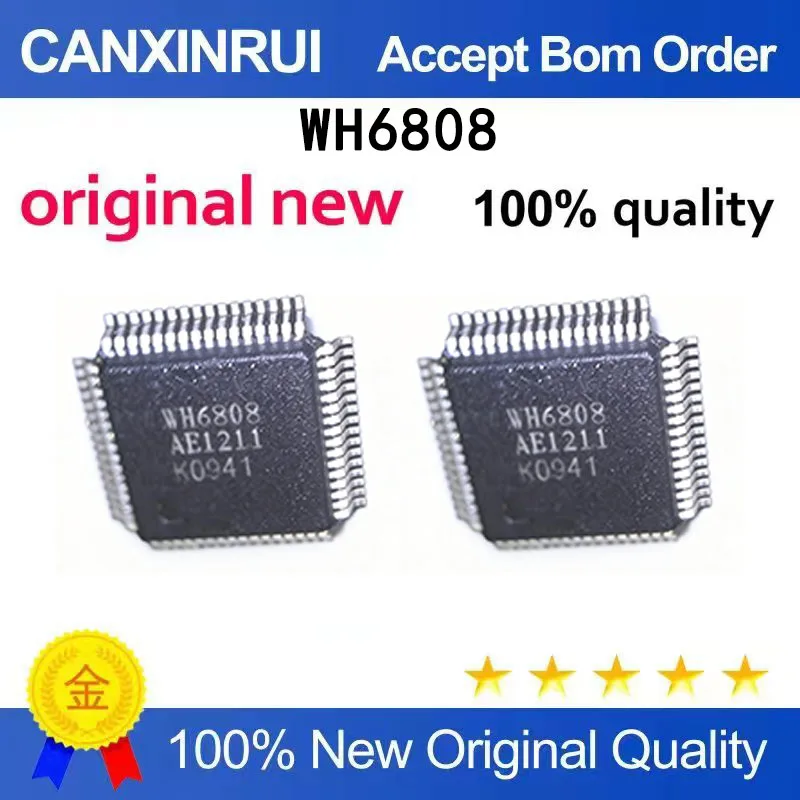 （5pcs-100pcs）New stock WH6808 QFP mobile DVD player LCD driver chip 6808