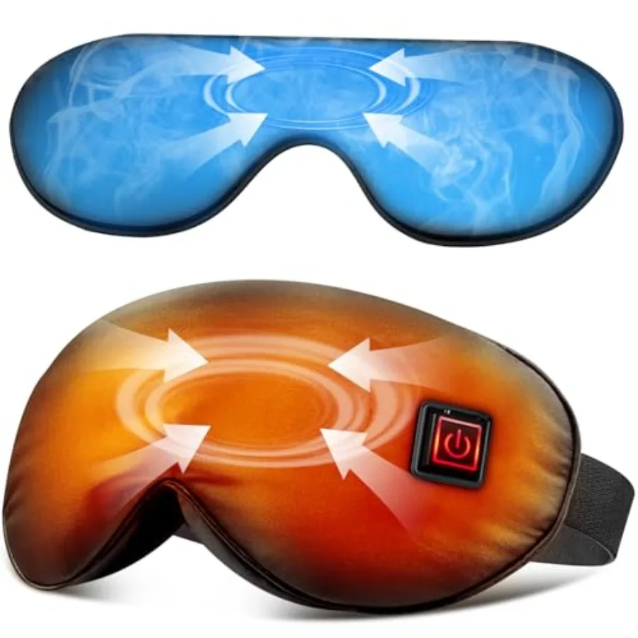

Sleep Eye Mask with Heat and Cooling for Dry Eyes Migraines USB Electric Heated Eye Mask for Sleeping Meditation Travel Gifts f