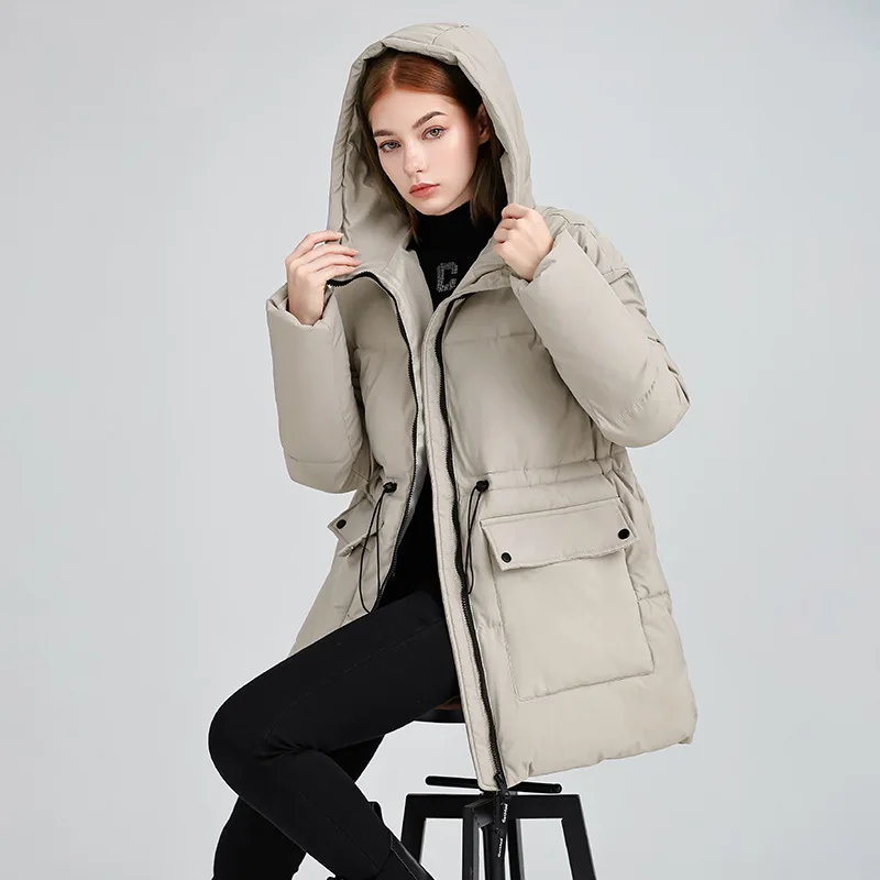 2025New chaud coton rembourré manteau femme mode pardessus à capuche longue survêtements Explosions Europe Station doudoune femmes Parkas