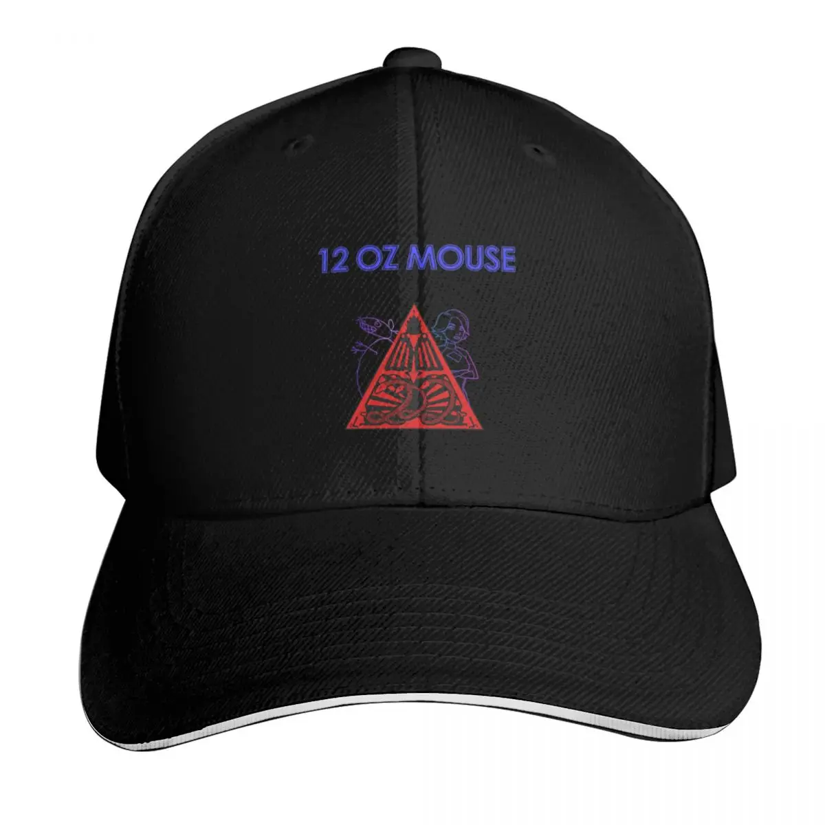 12 Oz Mouse Baseball Cap Strapback Dad Hat Six Panel Structured Crown Sun Protection UPF 50+