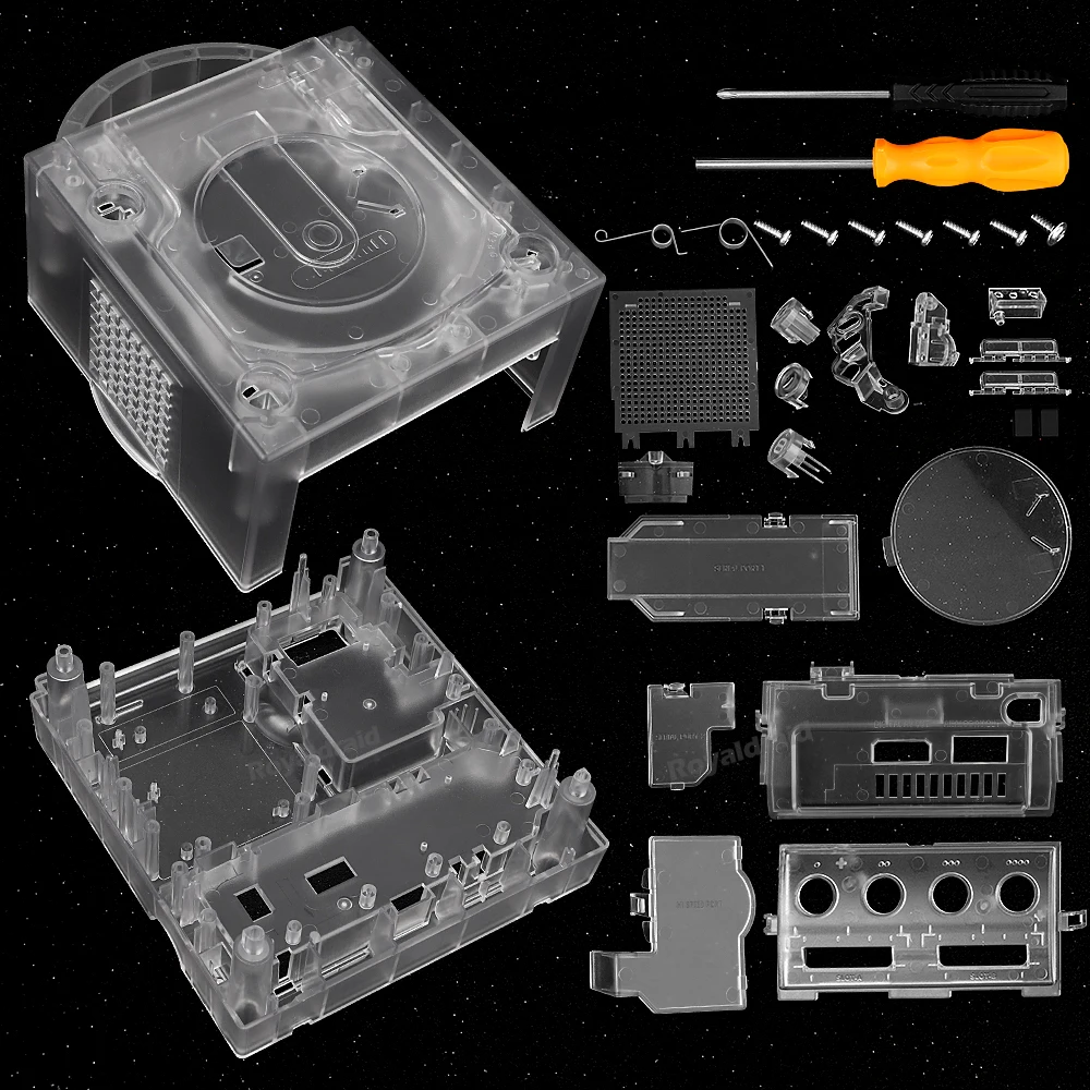 NEUE 6 CLORS Für Gamecube NGC Ersatz Shell Transparent Fall für Gamecube NGC GC Spielkonsole DOL-101/DOL-001 Dropshipping – Detail 3