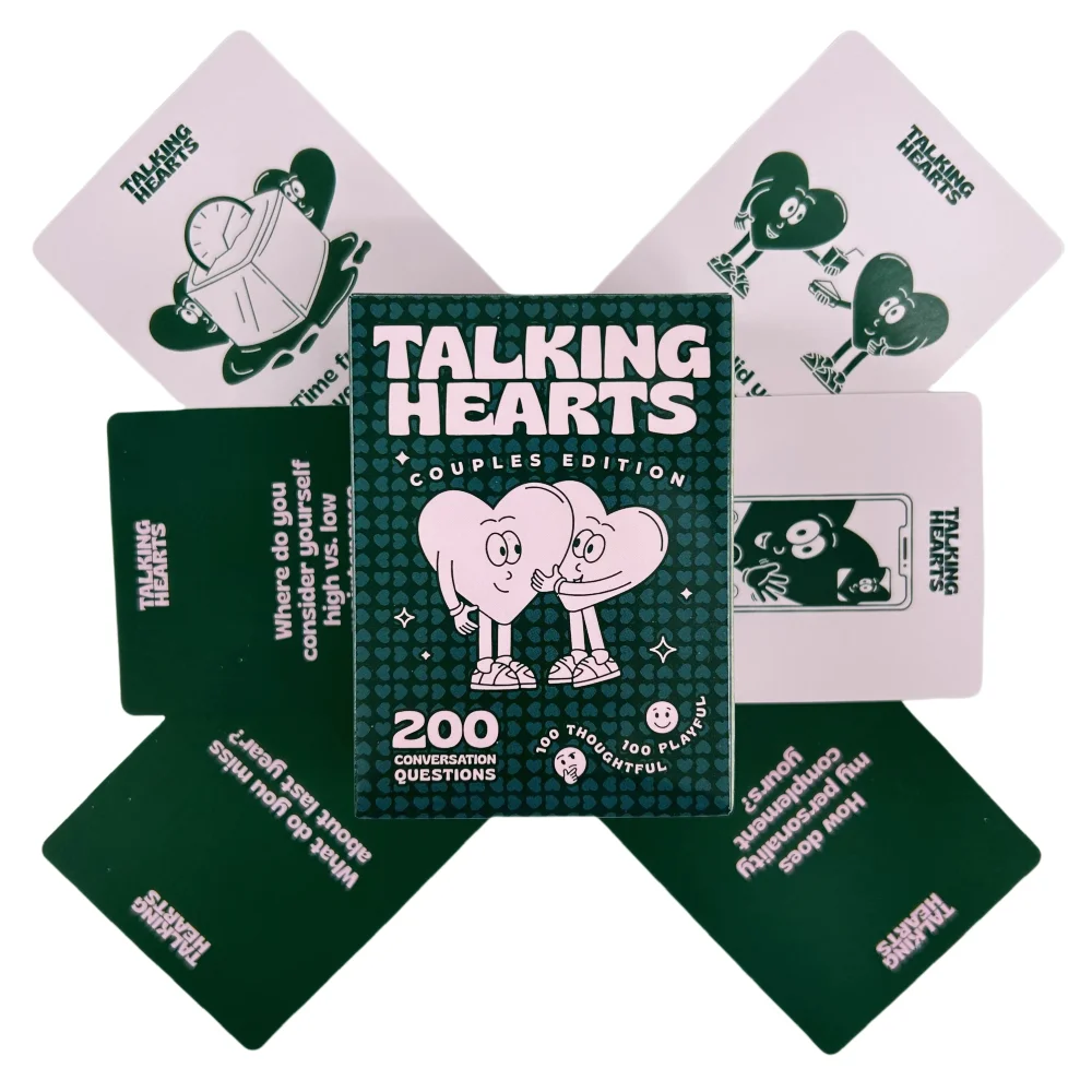 Talking Hearts Conversation Cards Couple Card Game for Date Nights Travel Adventures | Great Valentine\'s Gift for Couples