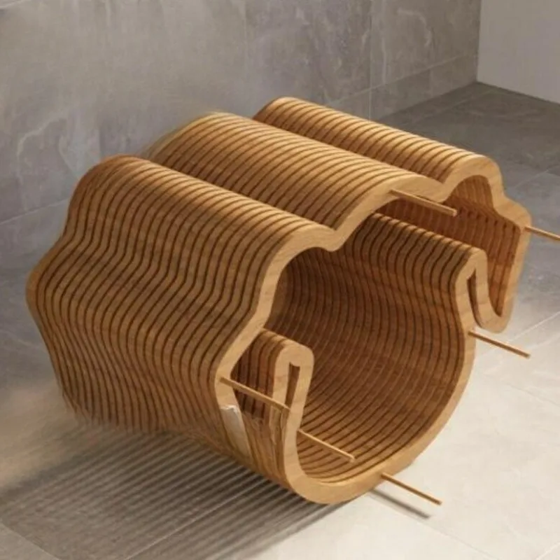 Creative modeling chair, home soft decoration art installation, modern design wood carving
