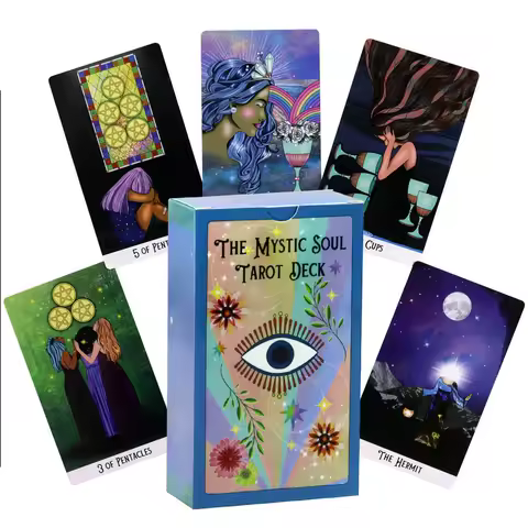 Hot Selling The Mystic Soul Tarot Leisure Entertainment Card Family Gathering Divination Deck Tarot Board Playing Card Game