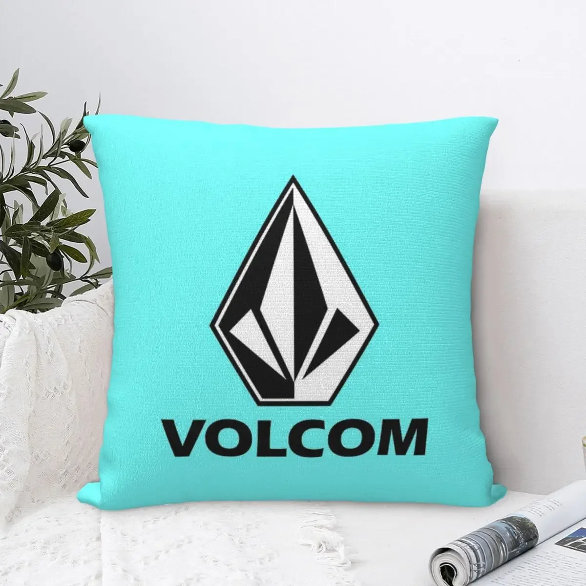 Volcom Logo (26) Square Pillowcase Polyester Pillow Cover Velvet Cushion Zip Decorative Comfort Throw Pillow For Home Car