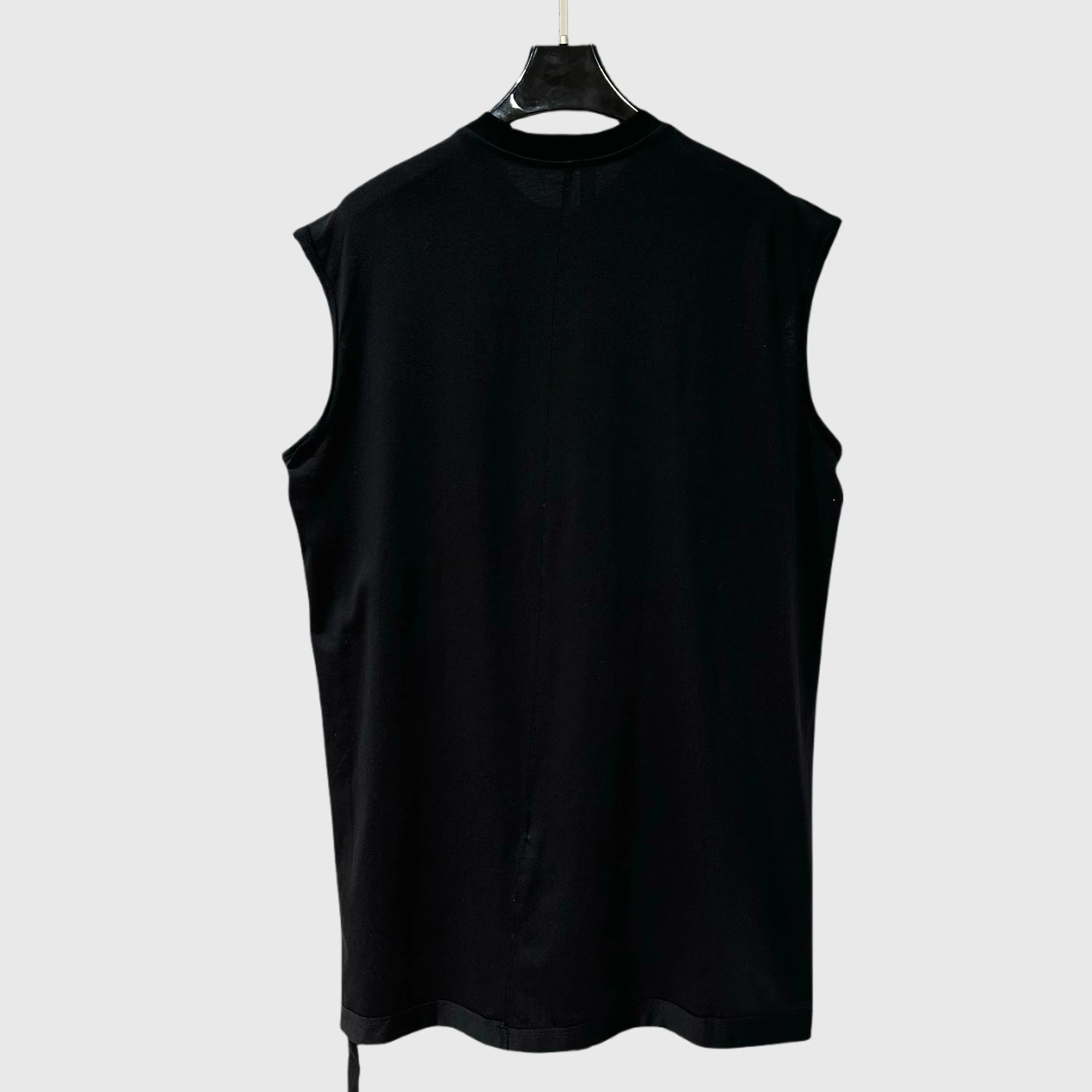 Men Tank T Shirt Tops Cotton Oversized Gothic Clothing Vest Tees Summer Black White Long Shirt