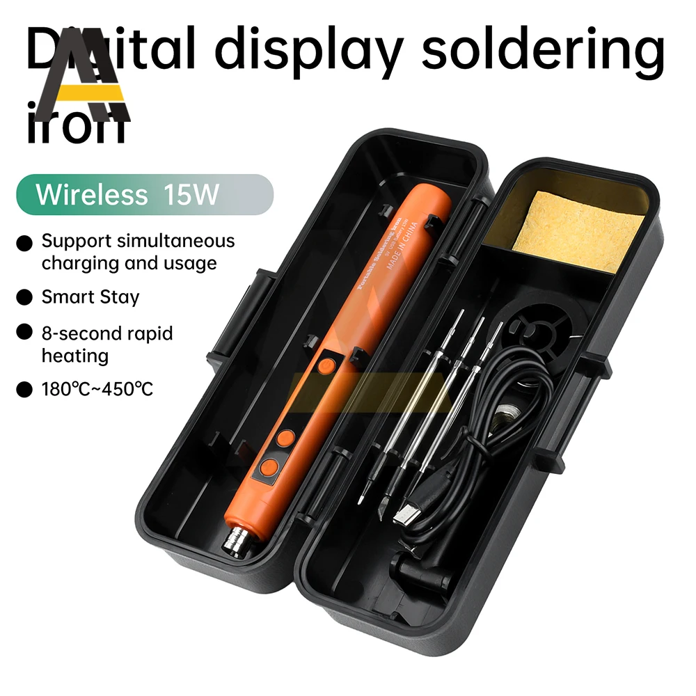 

15W USB Soldering Iron Wireless Electric Soldering Iron Type-C Interface Fast Charging Solder Iron Portable Repair Welding Tool
