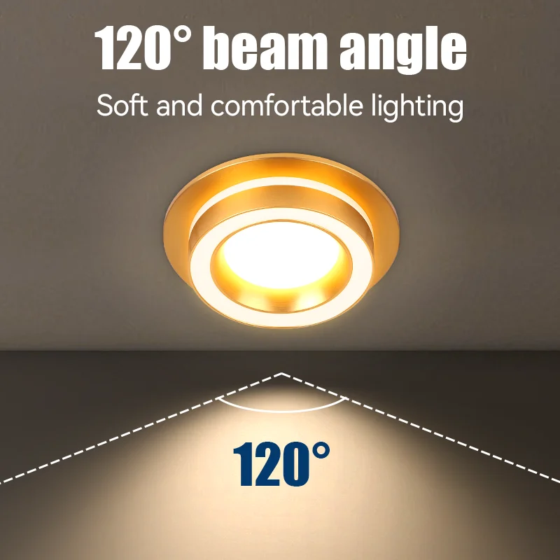 1-10PCS Led Downlight Recessed 25W Ceiling Spotlight Replace GX53 Bulb Panel Light For Living Room Bedroom Kitchen Round Indoor view 3