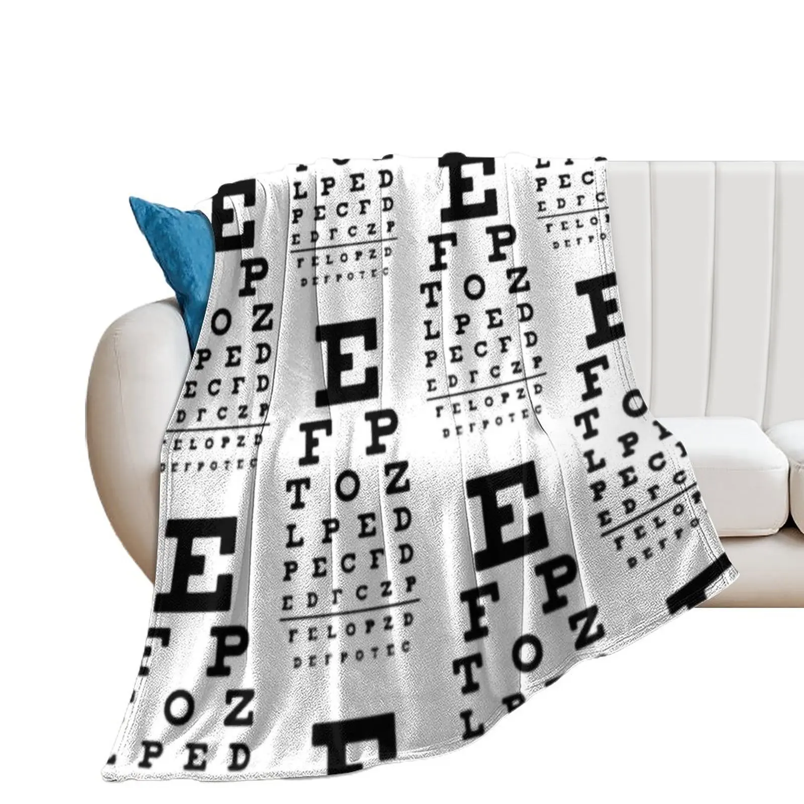 

Eye Doctor Vision Chart Throw Blanket Loose funny gift Designers Blankets
