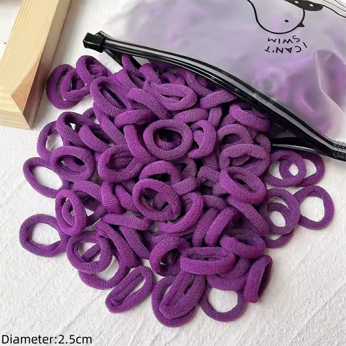 50pcs Black Elastic Hair Band Leagues Ties Colets Scrunchies Springs Gum Accessory For Girl Women No Damage Pigtails Holder Set - Image 27