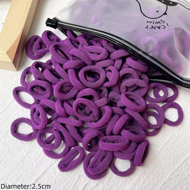 50pcs Black Elastic Hair Band Leagues Ties Colets Scrunchies Springs Gum Accessory For Girl Women No Damage Pigtails Holder Set - Image 27