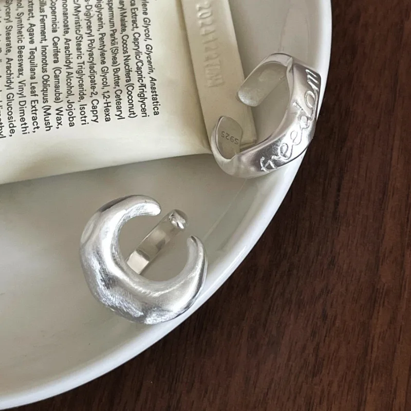 Women's Vintage Handmade 925 Sterling Silver Moon Ring