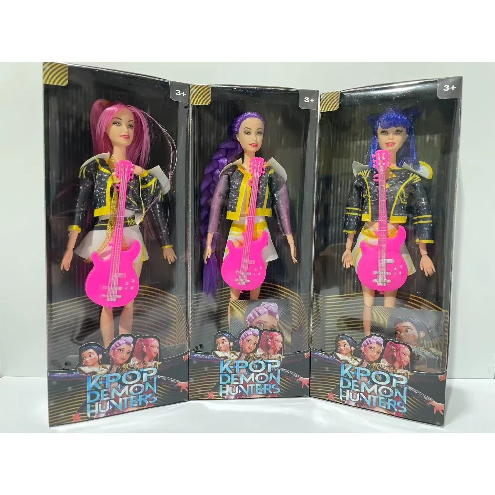 

Kpop Demon Hunters Live-Action Figure Toy Set with Theme Song Colorful Lights Action Figures for Fans And