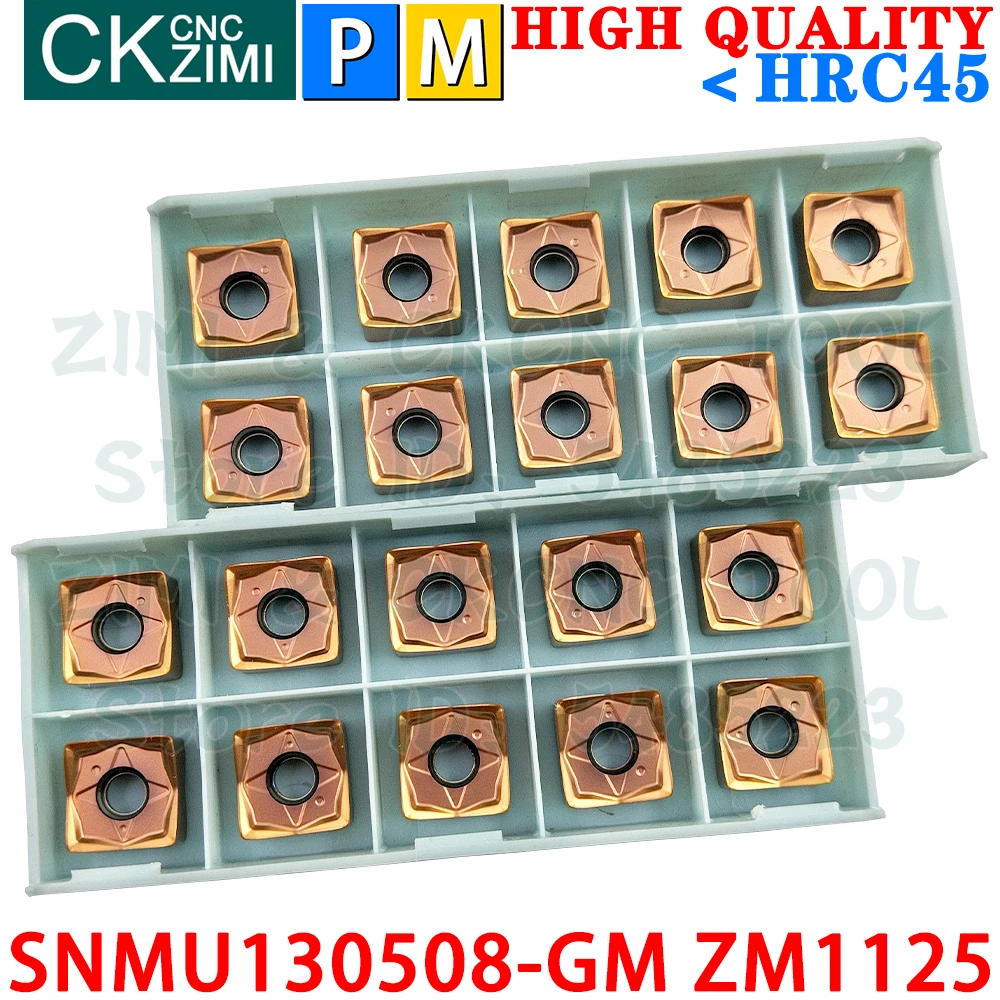 SNMU130508-GM ZM1125 SNMU 130508EN GM Sisipan Penggilingan umpan cepat Carbide Insert Alat Penggilingan Pemotongan Berat Pakan Cepat yang Dapat Diindeks MFSN SNMU 130508EN GM CNC untuk baja Stainless steel