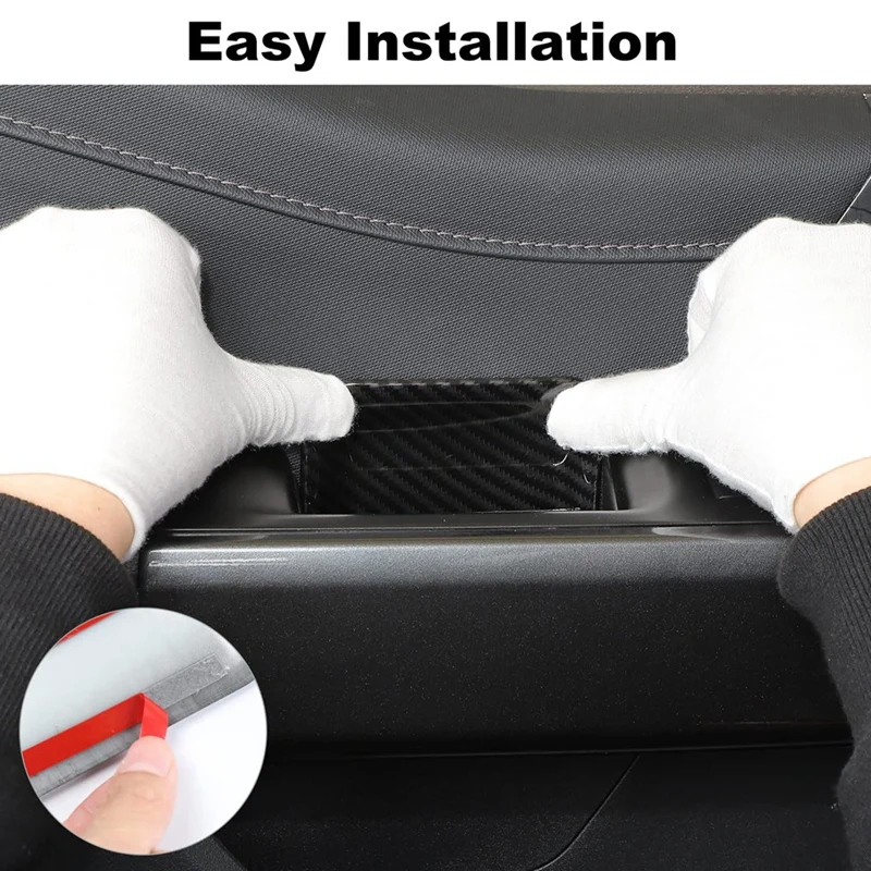 Car Inner Door Handle Bowl Cover For Ford F150 2021 2022 2023 Accessories - ABS Carbon Fiber