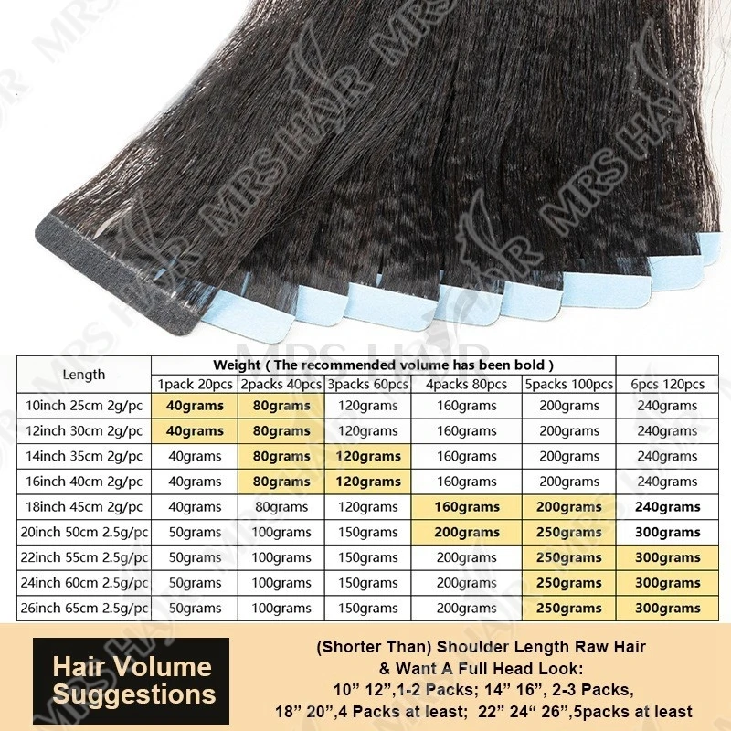 P4-27 Nastro Yaki leggero nelle estensioni dei capelli Nastro Remy per cuticole di capelli umani nelle estensioni 14-24 pollici 20 pezzi Nastro dritto Yaki ins