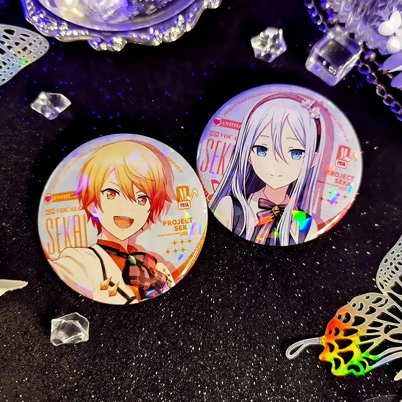 Project Sekai Colorful Stage Brooch Shinonome Akito Brooches for Woman Kamishiro Rui Metal Accesorios Tenma Tsukasa Badge Pins