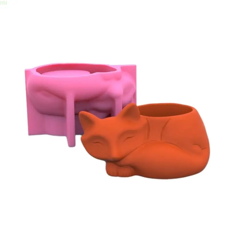 Flower Pot Silicone Mold Diy Succulents Concrete Flower Pot Plaster Cement Mold NM