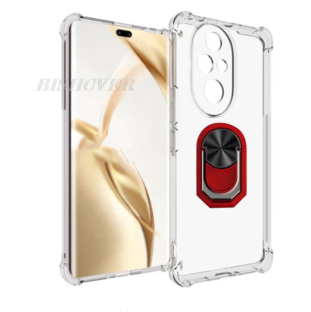 Magnet Phone Case For Honor 200 Pro Honor200 200Pro ELP-AN00 ELI-AN00 Soft Silicone Case With Ring Holder