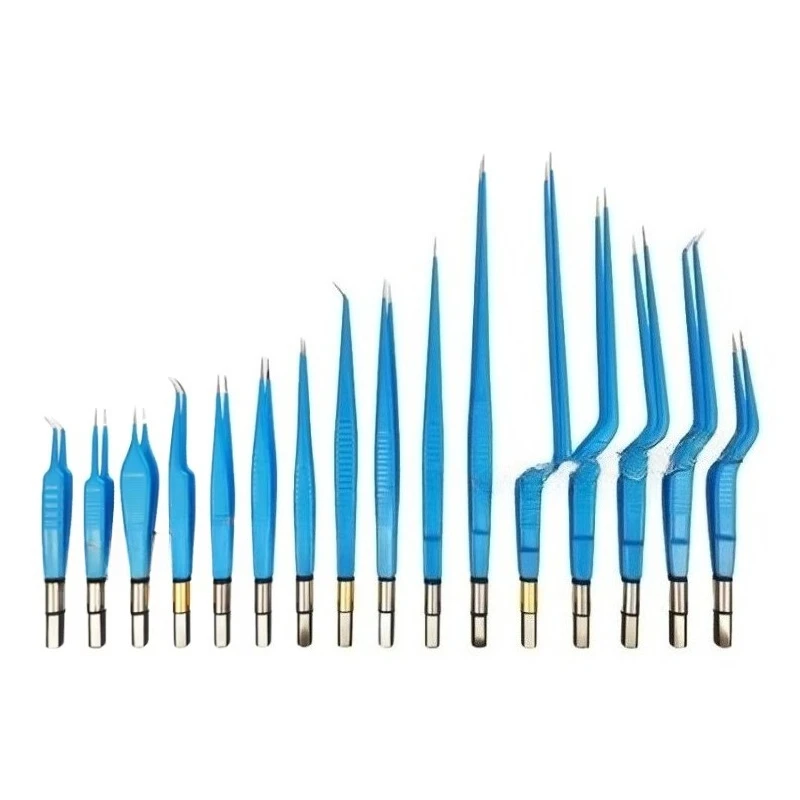 10Pcs Reusable bipolar forceps surgical instruments for electronic surgery Surgical accessories of various sizes