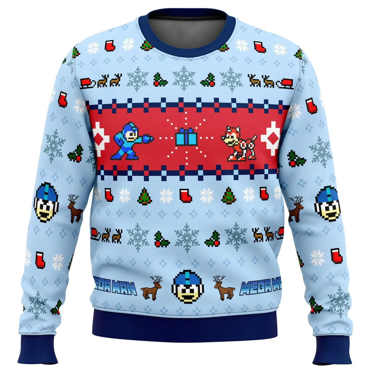 Mega Man-suéter de Navidad feo para hombres, suéter de Papá Noel, sudadera 3D, ropa de otoño e invierno, regalo