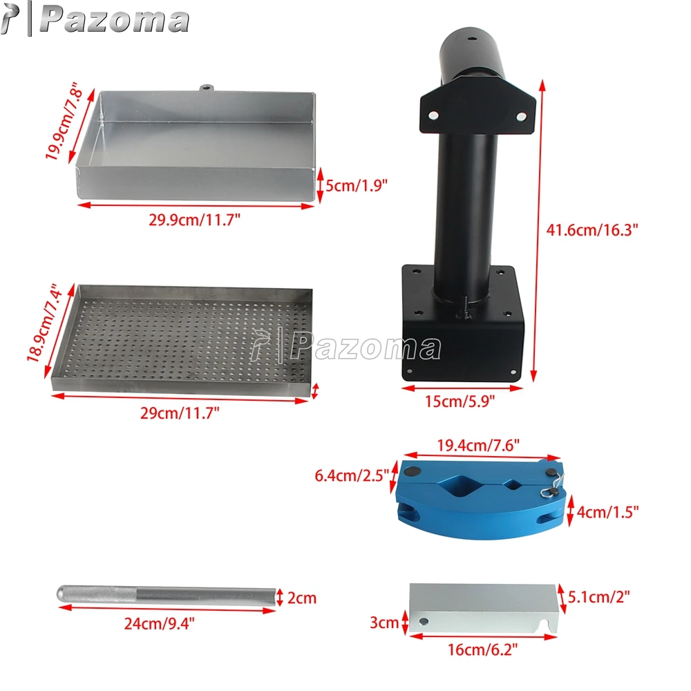 Torno de suspensão pivô para motocicleta, ferramenta de reparo de absorção de choque, mesa rotativa, suporte de garfo, braçadeira, serviço de oficina, torno de bancada