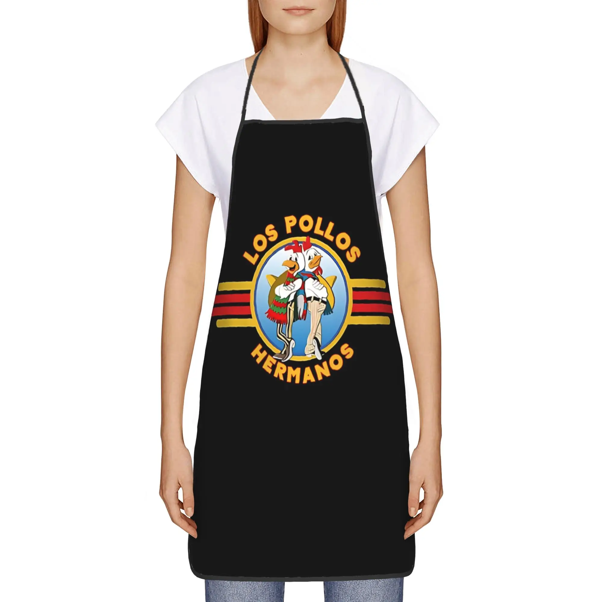 Breaking Bad Los Pollos Hermanos Chicken Apron  Cooking Manicure Kitchen Accessories Barbecue Fashionable Aprons without Pocket