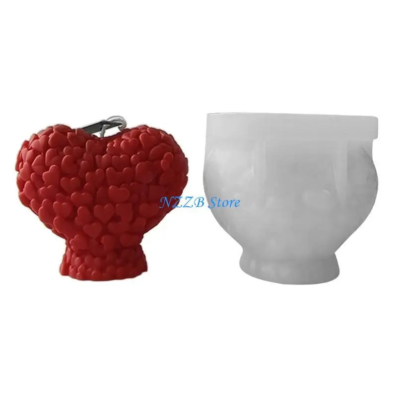 

T21F Valentines Day Mold Heart Mold Silicone Moulds Love Fondant Chocolate Cake Mold DIY