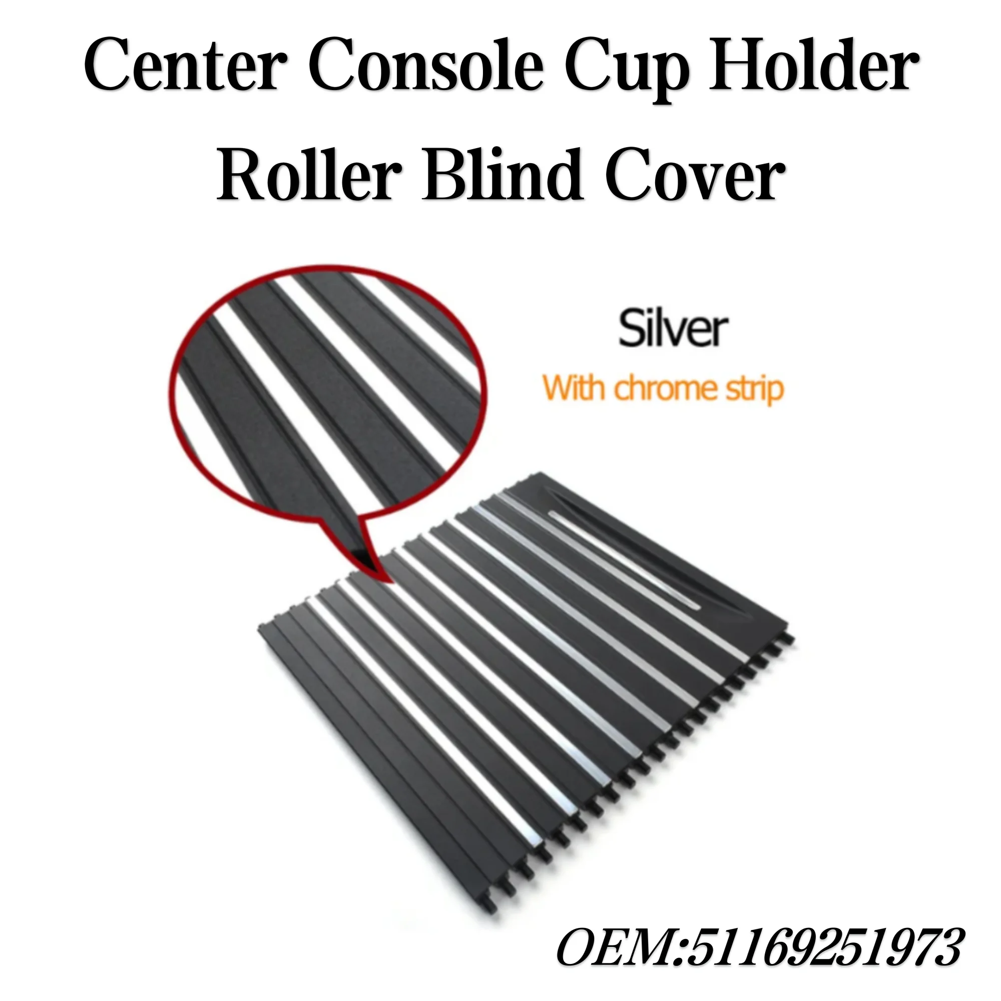 Vehicle Inner Centre Console water Cup Holder Sliding Shutters 51169251973 for BMW X5 F15 X6 F16 2013-2019 Roller Blind Cover