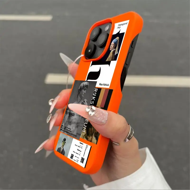 Minimalist Label For IPhone 16 Case Half Pack Phone Shell For IPhone 15 14 13 12 11 Pro 15 16 Plus Silicone Anti Fall Back Cover