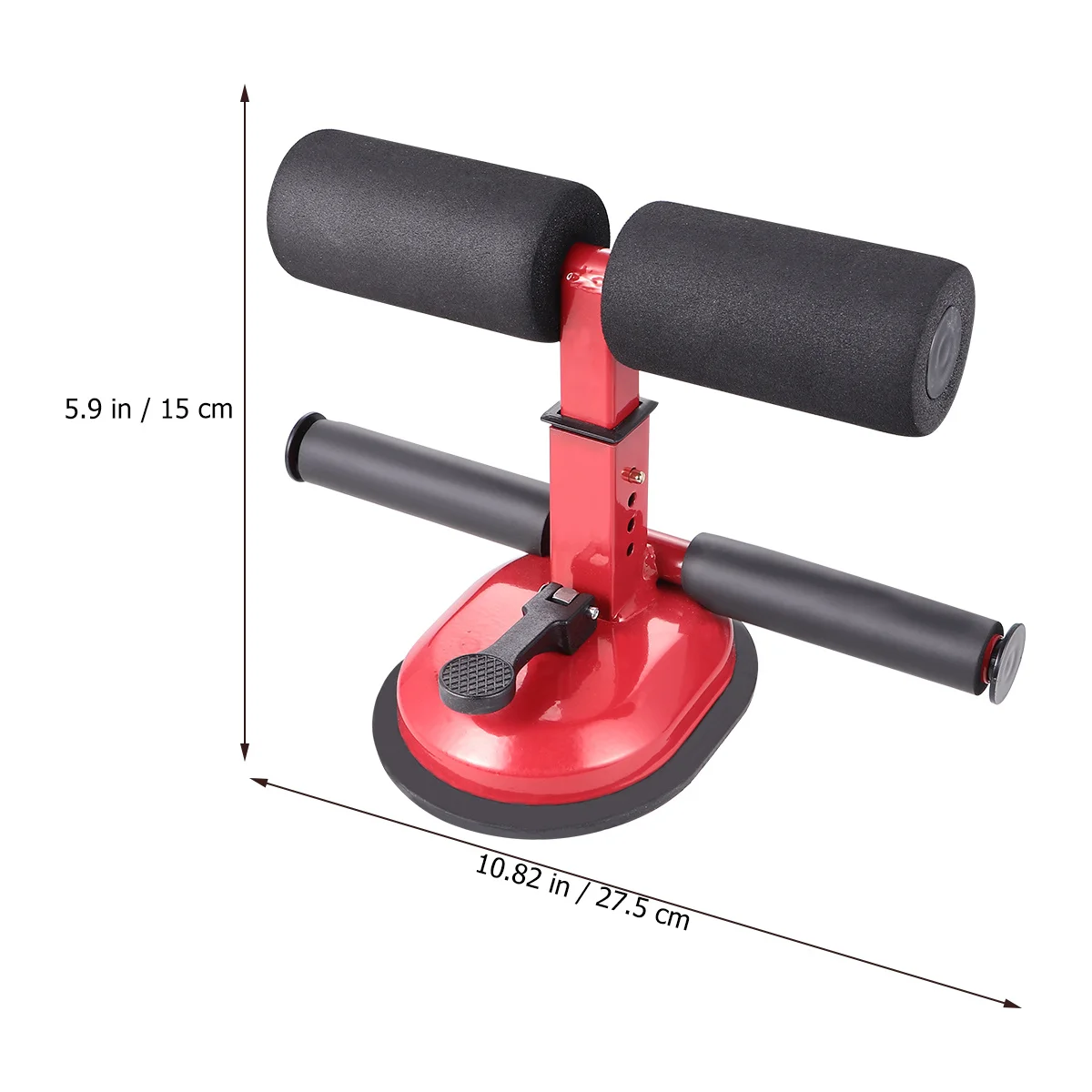 Dispositivo de asistencia para abdominales duradero, barra de ejercicios tipo ventosa, alta elasticidad, resistente al desgaste, cómodo, a prueba de golpes para gimnasio en casa, negro