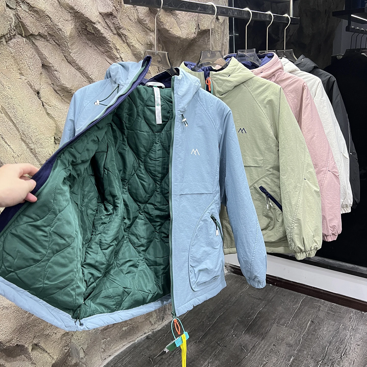 Thened القطن Jaet في الهواء الطلق ex مقنعين الدافئة الخريف الشتاء معطف الوقوف صالح طويل Sve ألياف البوليستر الشباب Faion